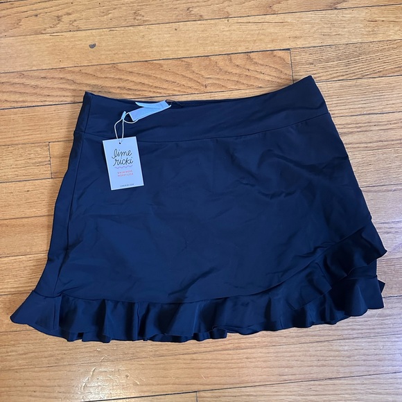 NWT Lime Ricki Black Ruffle Skirt w/ Bottoms Bikini Bottom Swimsuit - Picture 7 of 8